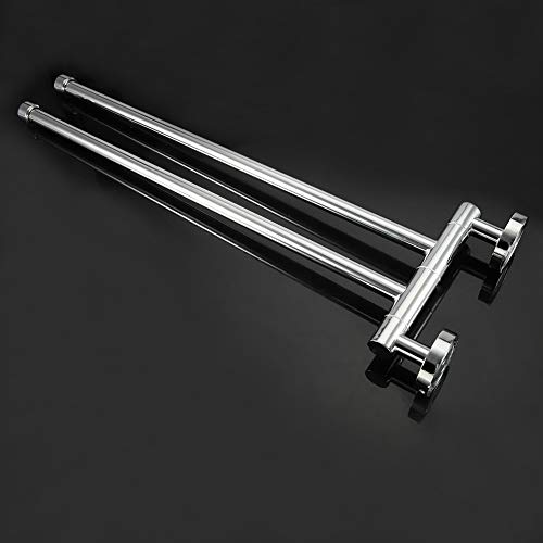 Towel Rack, Stainless Steel Towel Rail hroom Storage Shelf with 2 Towel Bar Wall Mounted Towel Holder for hroom Hotel Kitchen(2 Arms)