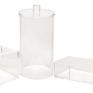 Decorative Things Toilet Paper Holder Stand Roll Storage Acrylic Holds 2 Mega Rolls- Holds Jumbo Rolls - 6" x 6" x 9" Tall