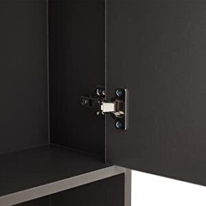 BOLGTO Bathroom Storage Cabinet Organizer, Bathroom Over Toilet Storage Cabinet with Adjustable Shelf & Anti-Dumping Device,25x7.9x77 inch, Gray