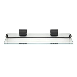 modona glass wall shelf with rail – rubbed bronze – 5 year warrantee