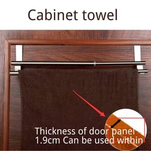 FTVOGUE Cabinet Bathroom Rack,Retractable Stainless Steel Bath Towel Bar Rack Shelf No Drilling(40cm Retractable Double Rod)