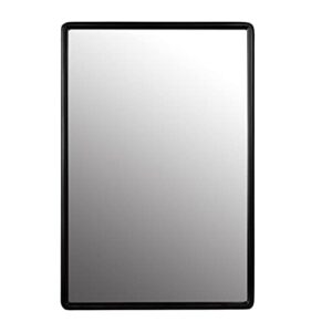 H-A Medicine Cabinets for Bathroom with Mirror, 24" x 16", Black Recessed or Wall Mounted Vanity Mirror with Storage Shelves