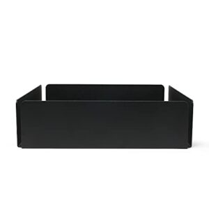 modern square metal tray organizer for bathroom vanity countertop storage, black