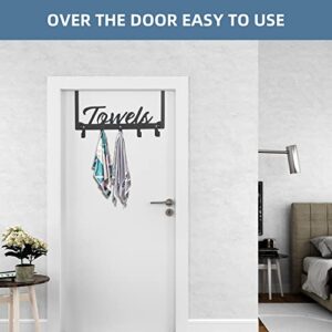 Over The Door Hooks, Towel Rack for Bathroom Towel Holder for Hanging Heavy Duty, Wall Mount Towel Hanger