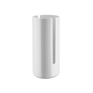 alessi "birillo" toilet paper roll container, white - pl18 w