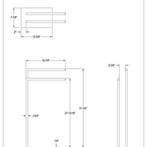 Kingston Brass SCC8325 Edenscape Freestanding Towel Rack, Oil Rubbed Bronze