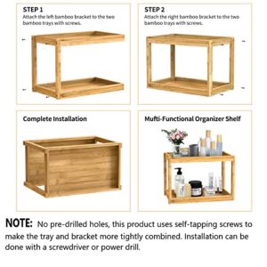 TCJJ 2 Tier Bathroom Counter Organizer, Countertop Standing Rack Cosmetic Holder, Countertop Storage Shelf Cosmetic Organizer Holder