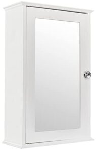be current mirror wall cabinet, bathroom storage medicine mount cabinet wooden organizer with adjustable shelves, kitchen cupboard, white
