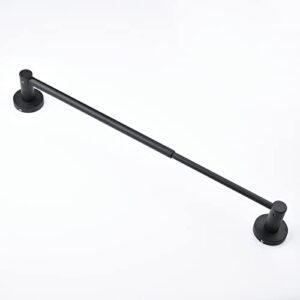 Adjustable Retractable Towel Bar 16”to 26”, SHUNLI Black Bathroom Towel Rack Bath Hand Towel Holder Flexible, Wall Mounted/SUS304 Stainless Steel