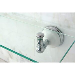 Kingston Brass BA1119C Victorian Glass Shelf, Polished Chrome