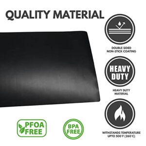 Cooks Innovations Non-Stick Oven Protector Mat - 2 Heavy Duty Nonstick Oven Rack Liners to Protect Convection, Electric, Gas, & Microwave Ovens - BPA & PFOA Free Heat Resistant Baking Mat