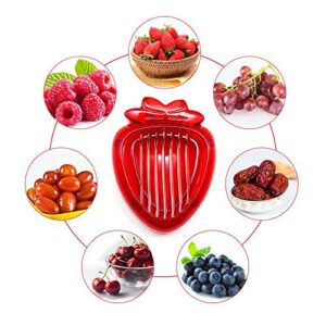 Strawberry Huller Stem Remover and Strawberry Slicer Set,Potatoes Pineapples Carrots Tomato Corer Slicer Cherry Pitter,Fruit Picker Stalks Tools,Stainless Steel Blade Kitchen Tools and Gadgets