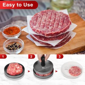 Metal Food Grinder Attachment for KitchenAid Stand Mixers, AMZCHEF Meat Grinder Attachments Included 3 Sausage Stuffer Tubes & A Holder,4 Grinding Plates,2 Grinding Blades, Burger Press,Cleaning Brush