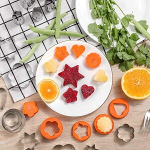 Oneleaf Stainless Steel Cutter Shapes Set,20pcs,Vegetable,Fruit,Mini Pie,Doughnut/Donut,Sandwich,Biscuits,Cookie Metal Easter Fun Cutter Model,For Baking&Decorative Food,Kids,Christmas Holiday Party…