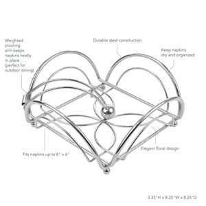 Spectrum Diversified Flower Napkin Holder, Chrome