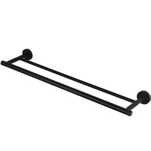 24-inch double towel bar stainless steel hand towel rack for bathroom matte black contemporary style wall mount