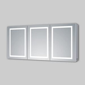 LEDMyplace 72 X 30 Inch LED Lighted Bathroom Mirror Medicine Cabinet Double Sided Mirror On/Off Switch Hector Style