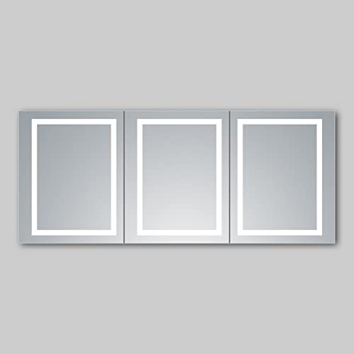 LEDMyplace 72 X 30 Inch LED Lighted Bathroom Mirror Medicine Cabinet Double Sided Mirror On/Off Switch Hector Style