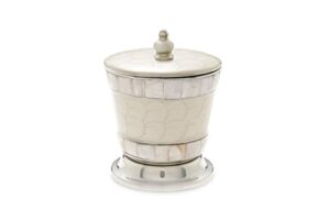 julia knight classic 5.5" covered canister snow bath collection, one size