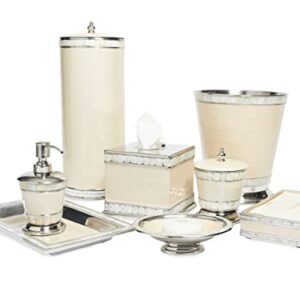 Julia Knight Classic 5.5" Covered Canister Snow Bath Collection, One Size