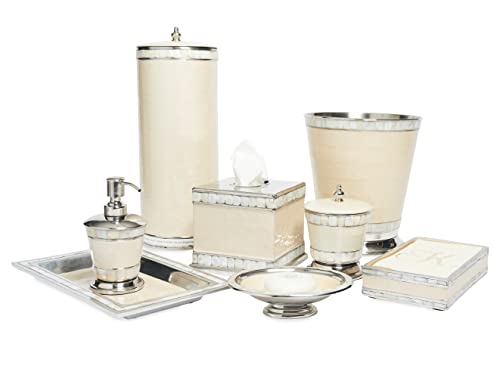 Julia Knight Classic 5.5" Covered Canister Snow Bath Collection, One Size