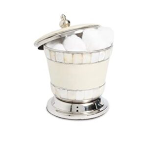 Julia Knight Classic 5.5" Covered Canister Snow Bath Collection, One Size