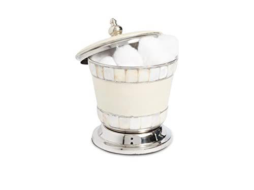 Julia Knight Classic 5.5" Covered Canister Snow Bath Collection, One Size