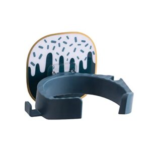 carurliff hair dryer holder wall mounted blower holder bathroom organizer hair dryer wall mount holder arm (blue)