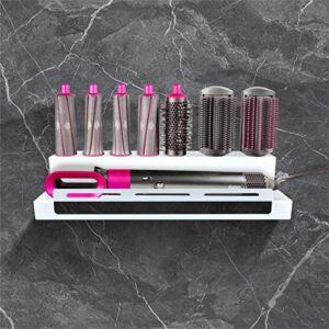 wall mounted dryer hair curler storage rack suitable for dyson airwrap bathroom shelf hair care tool storage (c)