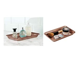 interdesign countertop guest towel tray - bathroom vanity organizer, venetian bronze