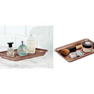 InterDesign Countertop Guest Towel Tray - Bathroom Vanity Organizer, Venetian Bronze