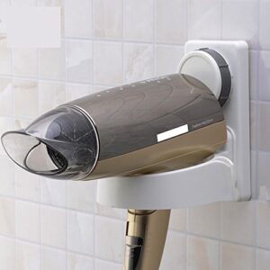 theBathMart Hair Dryer Mount Holder Rack, Wall Mount Bathroom Blow-Dryer Organizer Storage with Rotate & Lock Suction Cup