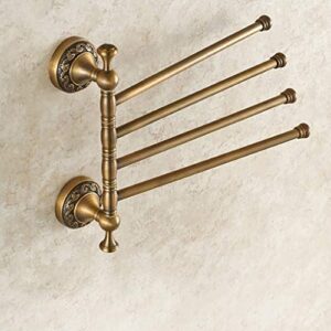 -shelf balcony bathroom towel rail,towel rack towel rack,wall-mounted brass bathroom kitchen towel rack holder with extra long 4 bars sweat towel holder