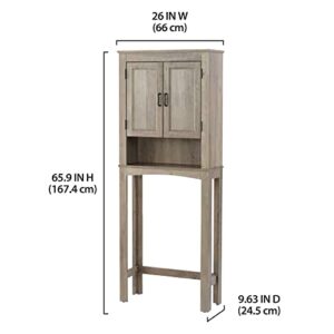 IMCE Rustic Gray 26 in. W Bathroom Space Saver, Better Homes & Gardens Over The Toilet Storage Cabinet