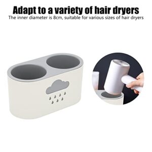 ZJchao Hair Dryer Holder, Wall Mounted Blow Hair Dryer Rack Multifunctional Storage Organizer Punch Free Hair Styling Tools Bathroom Organize Basket Vanity Tray for Bedroom Home Salon
