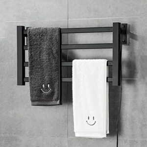 towel warmers yxx- electric wall-mounted drying rack aluminum alloy plug-in towel heater for bathroom (110v-220v)