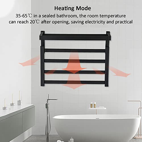 Towel Warmers Yxx- Electric Wall-Mounted Drying Rack Aluminum Alloy Plug-in Towel Heater for Bathroom (110V-220V)