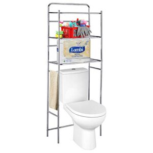 tatkraft tanken - over the toilet 3-tier shelf, bathroom space saving rack, 23.4 x 10.2 x 59.6 inch.