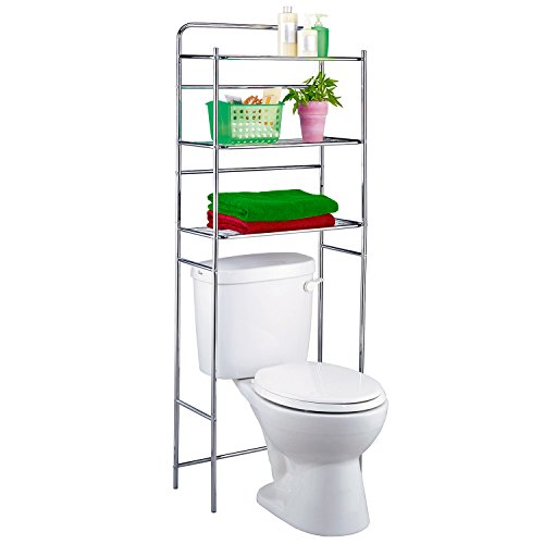 Tatkraft Tanken - Over The Toilet 3-Tier Shelf, Bathroom Space Saving Rack, 23.4 x 10.2 x 59.6 inch.