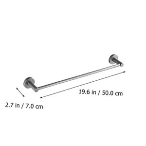 YARNOW 1pc Single-Rod Towel Rack Wall Mounted Towel Holder Hanging Storage Shelves Metal Storage Rack Stainless Steel Towel Rack Metal Towel Rod Grey Copper Metal Stainless Steel