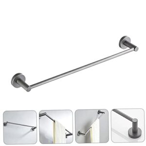 YARNOW 1pc Single-Rod Towel Rack Wall Mounted Towel Holder Hanging Storage Shelves Metal Storage Rack Stainless Steel Towel Rack Metal Towel Rod Grey Copper Metal Stainless Steel