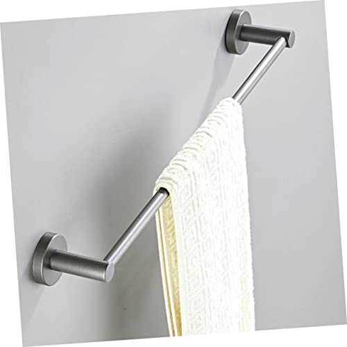 YARNOW 1pc Single-Rod Towel Rack Wall Mounted Towel Holder Hanging Storage Shelves Metal Storage Rack Stainless Steel Towel Rack Metal Towel Rod Grey Copper Metal Stainless Steel