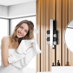 Towel Holder for Bathroom Wall, Stainless Steel Towel Rack Wall Mounted Bath Towel Holder Bathroom Towel Storage Towel Shelf for Rolled Bath Towels Hand Towels Washcloths in Bathroom Camper