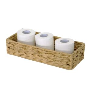 toilet paper basket bathroom box,toilet paper holder stand weave basket for toilet tank top bathroom kitchen office storage organizer
