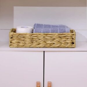 Toilet Paper Basket Bathroom Box,Toilet Paper Holder Stand Weave Basket for Toilet Tank Top Bathroom Kitchen Office Storage Organizer