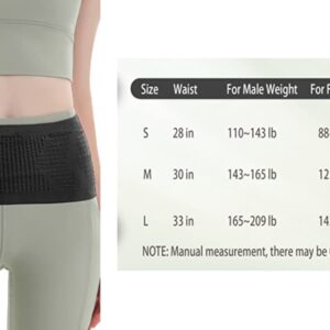 Multifunctional Knit Breathable Concealed Waist Bag, Large Capacity Adjustable Running Belt, Universal Running Belt (Black+Grey,L)