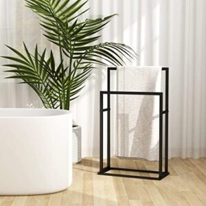 famirosa freestanding towel rack black 18.9"x9.4"x30.9" iron ( weight: 4.59 lbs)