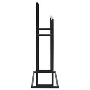 FAMIROSA Freestanding Towel Rack Black 18.9"x9.4"x30.9" Iron ( Weight: 4.59 lbs)