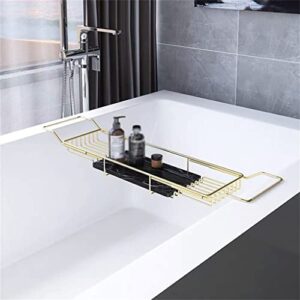 JAHH Retractable Shelf Stainless Steel Bathtub Storage Rack Bathroom Bathtub Tray Kitchen Bathroom Organizer (Color : E)