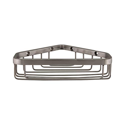 Design House Corner Shower Basket, 6-inch, Stainless Steel